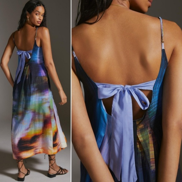 Anthropologie Nikki Pleated Maxi Dress - Picture 6 of 9